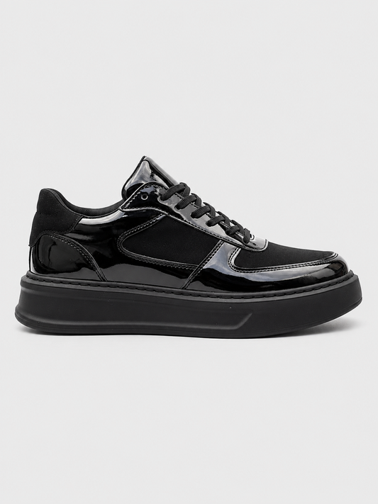 Apollo Moda Men's Artemis Shadow glossy black chunky sneaker, main product photo