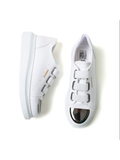Luiz X Pristine Purity slip-on sneaker in white by Apollo Moda, view 4