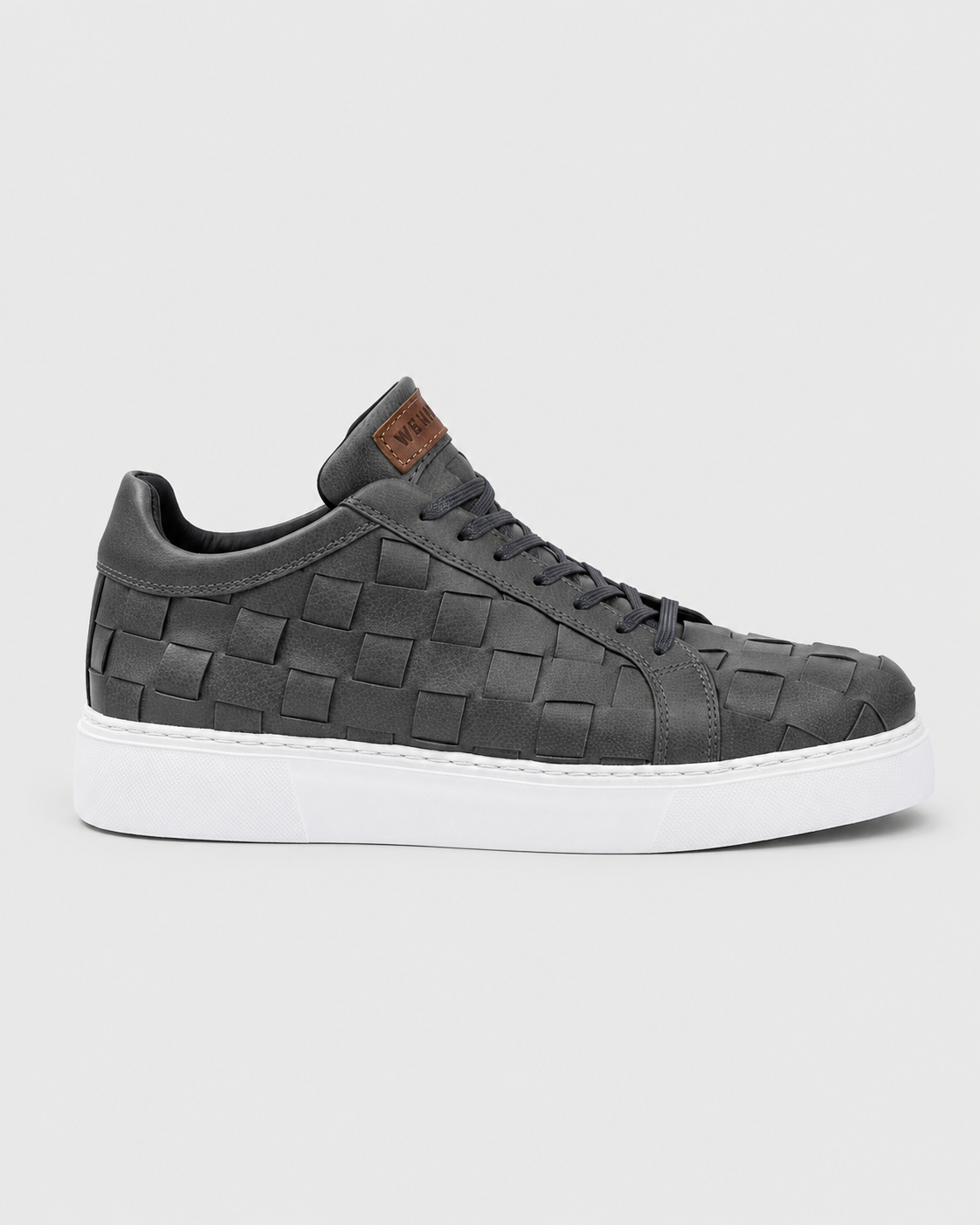 Zeus Grey Weave woven slip-on sneaker in grey by Apollo Moda