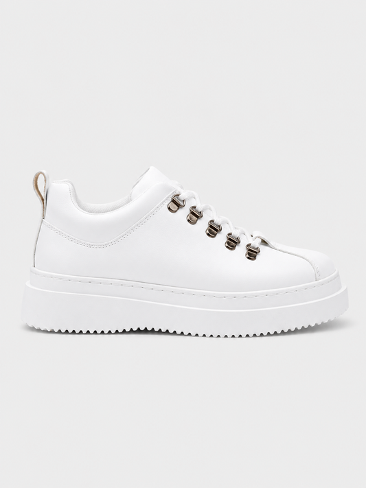 Apollo Moda Men's Atlas Frost white sneaker with metal hiking eyelets, main product photo