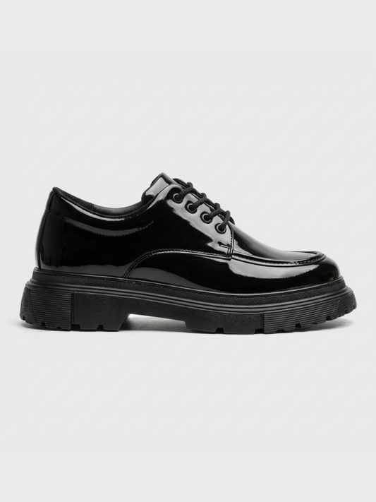 Apollo Moda Men's Vantage Axis patent black elevating shoe, main product photo