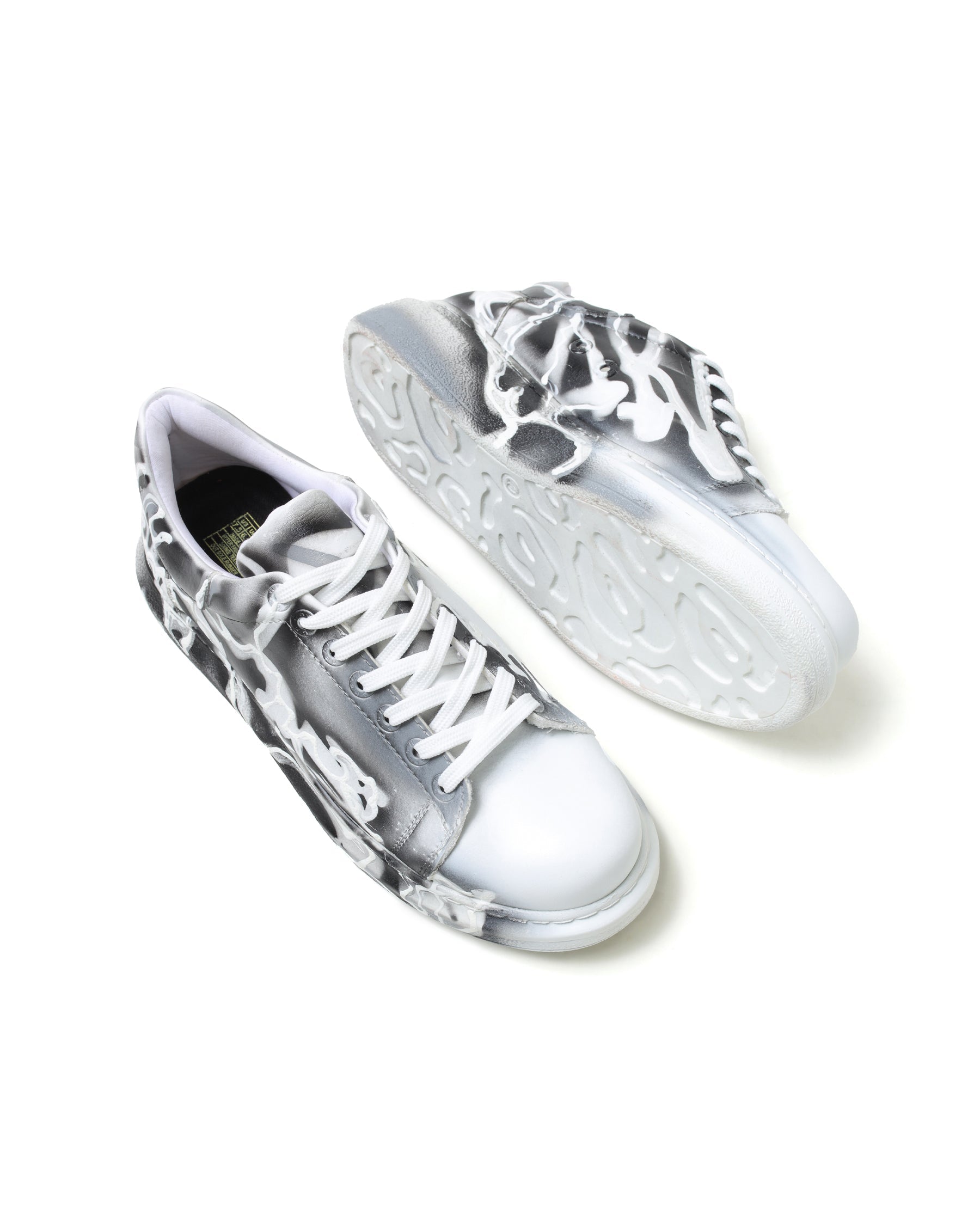 Apollo Moda Genova Chaos hand-painted custom sneaker, fifth angle