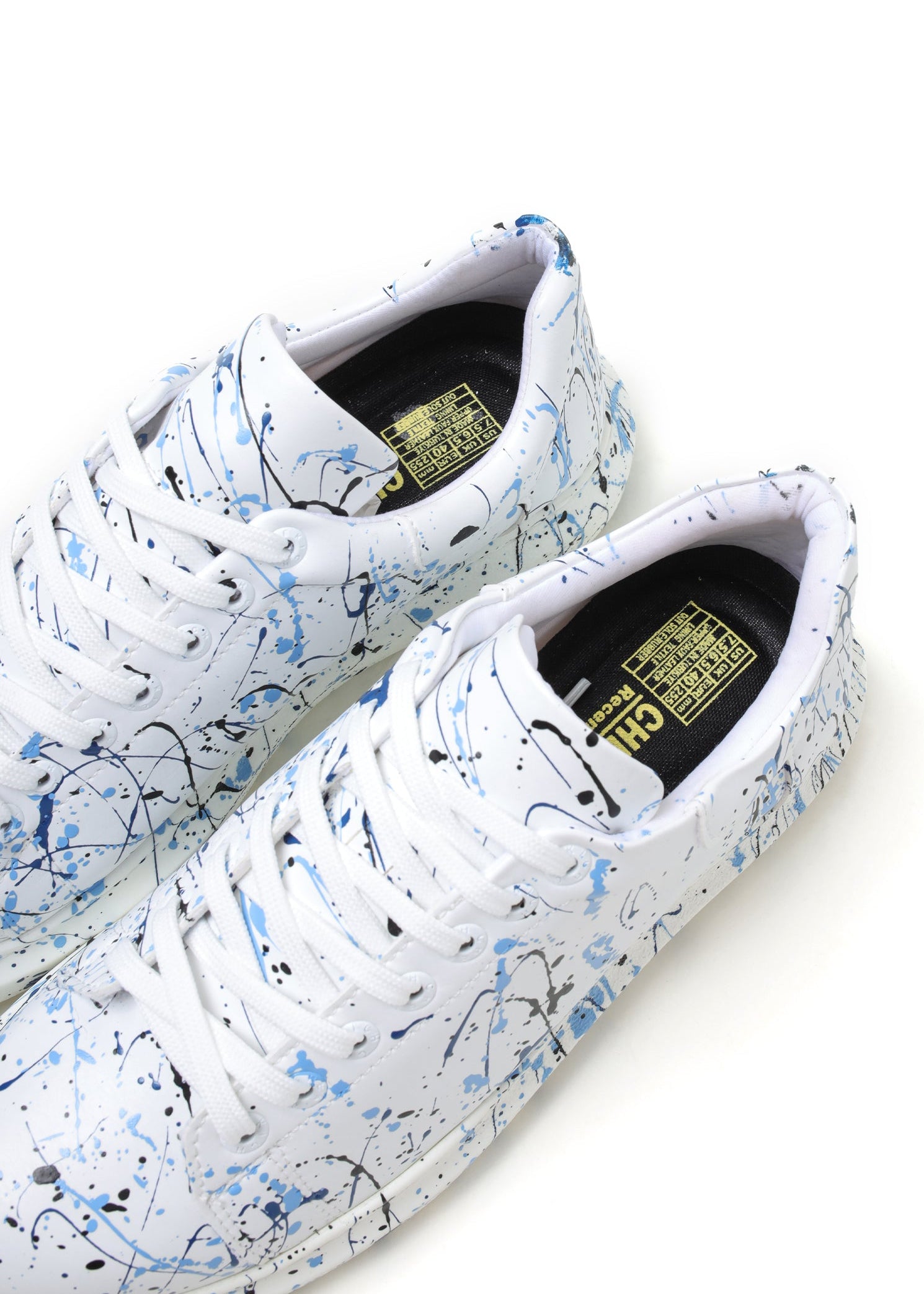 Apollo Moda Porto Sky Blue hand-painted sneaker, fourth angle