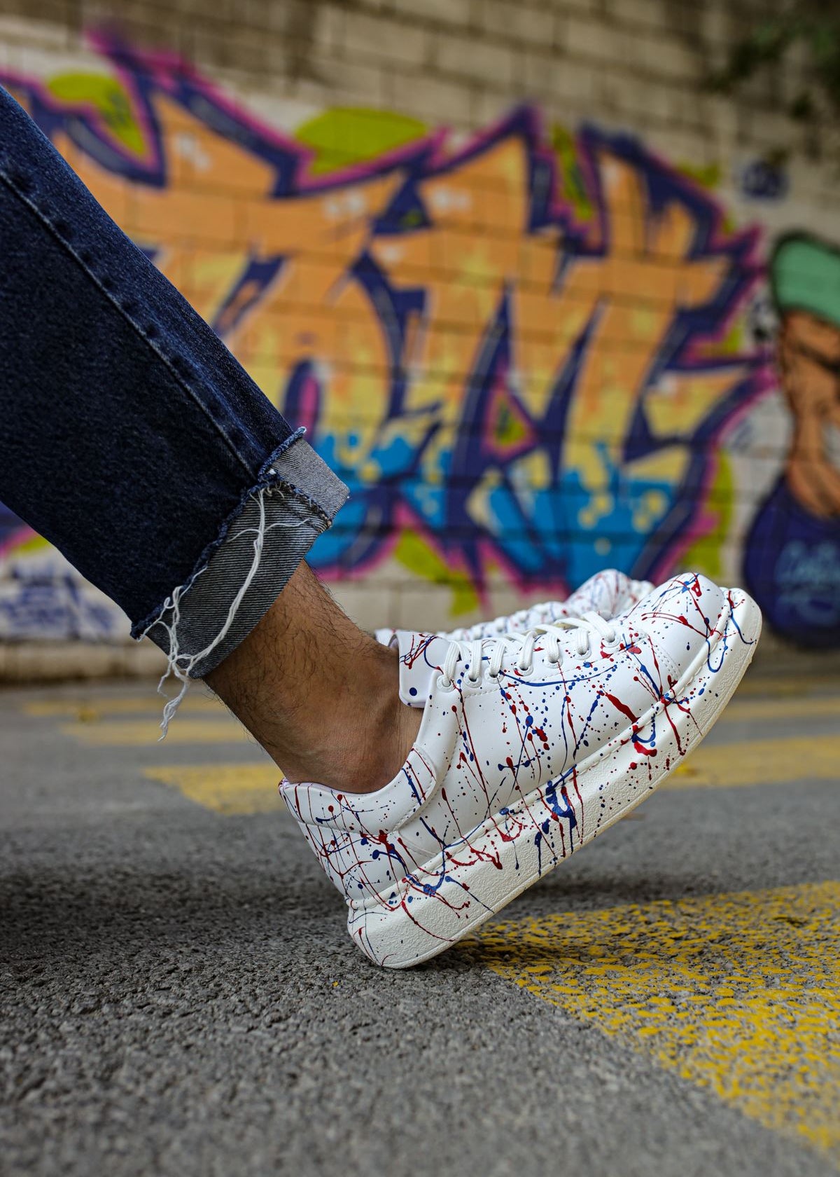 Porto Vibe custom sneaker with platform sole by Apollo Moda, fifth angle